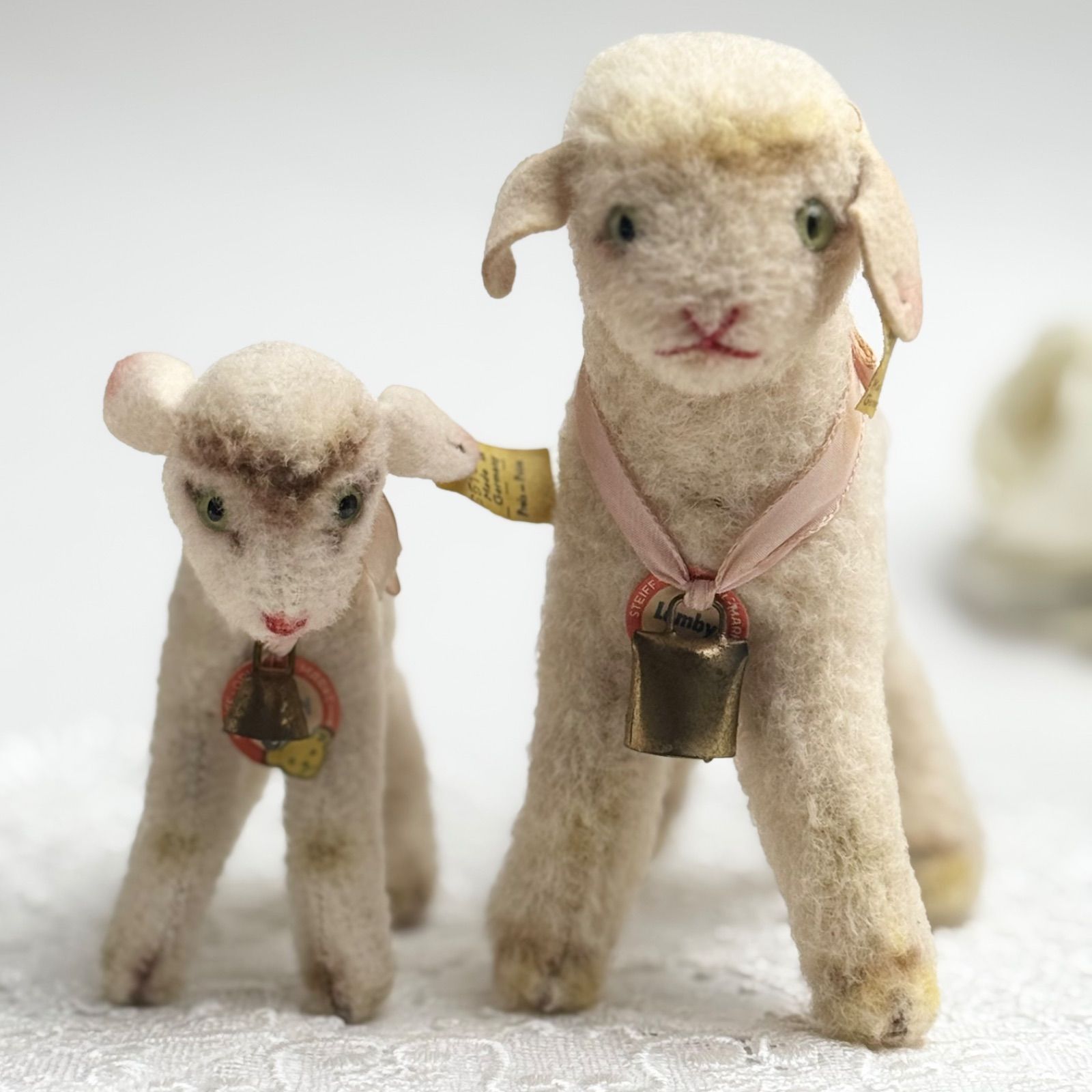 シュタイフ★Lamby 10cm★最小サイズ/ヒツジのランビー/ひつじ/羊/ラム 送料無料☆シュタイフ☆Lamby 10cm オールID's完品☆(最小サイズ