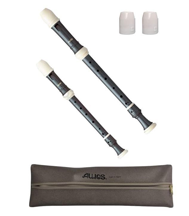 トヤマ楽器 AULOS アウロス シンフォニー 木目調 ソプラノ＆アルト リコーダー バロック式 503BW E 509BW E セット 抗菌キャップ2個セット