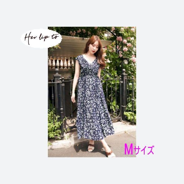 美品　ハーリップトゥ　Paris Daisy Long Dress　ワンピース Her lip to Paris Daisy Long Dress - メルカリ