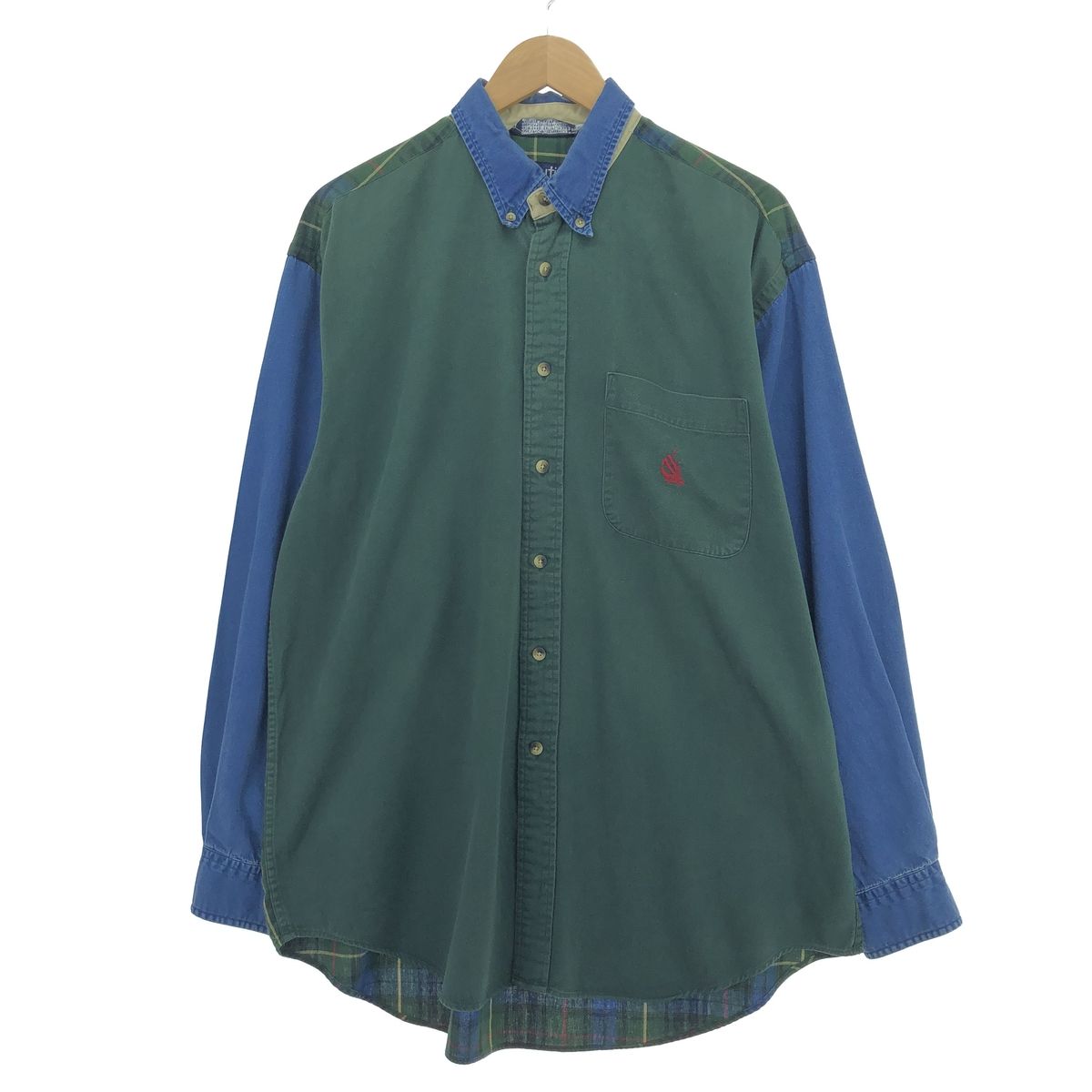 古着 90年代 ノーティカ NAUTICA 長袖 ボタンダウンチェックシャツ メンズL ヴィンテージ/eaa421811