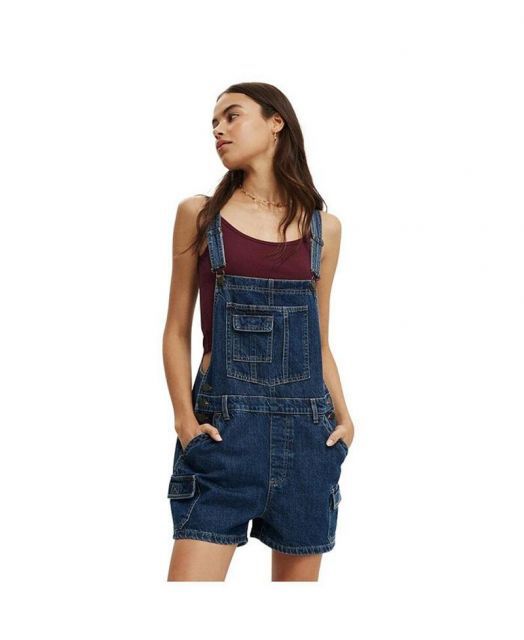 【送料無料】 コットンオン レディース ハーフパンツ・ショーツ ボトムス Women's Short Denim Overall Nordic blue/cargo