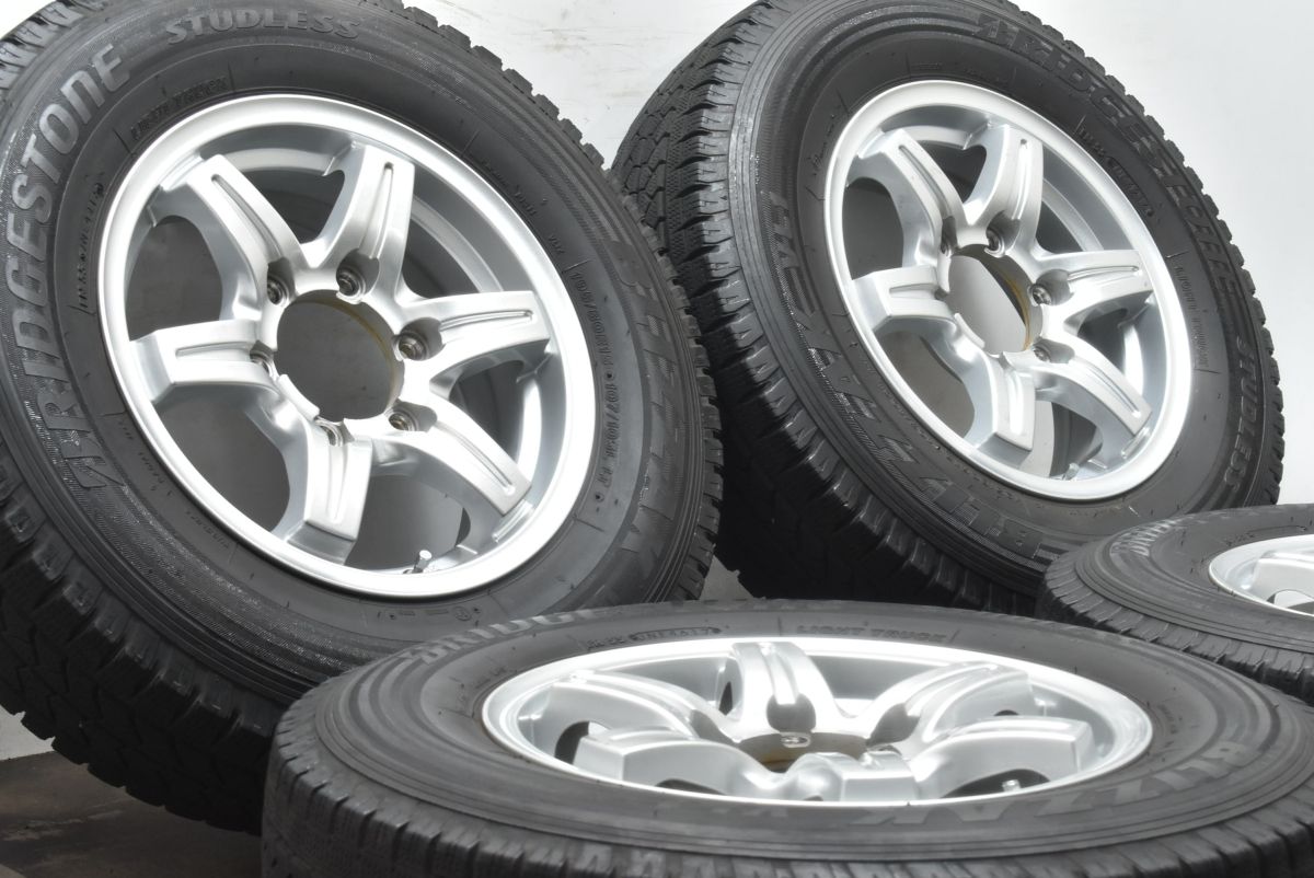 ハイエースサイズ 社外 15in 6J 35 PCD139.7 ブリヂストン ブリザック VL1 195 80R15 107 105L LT レジアス ボンゴブローニイバン