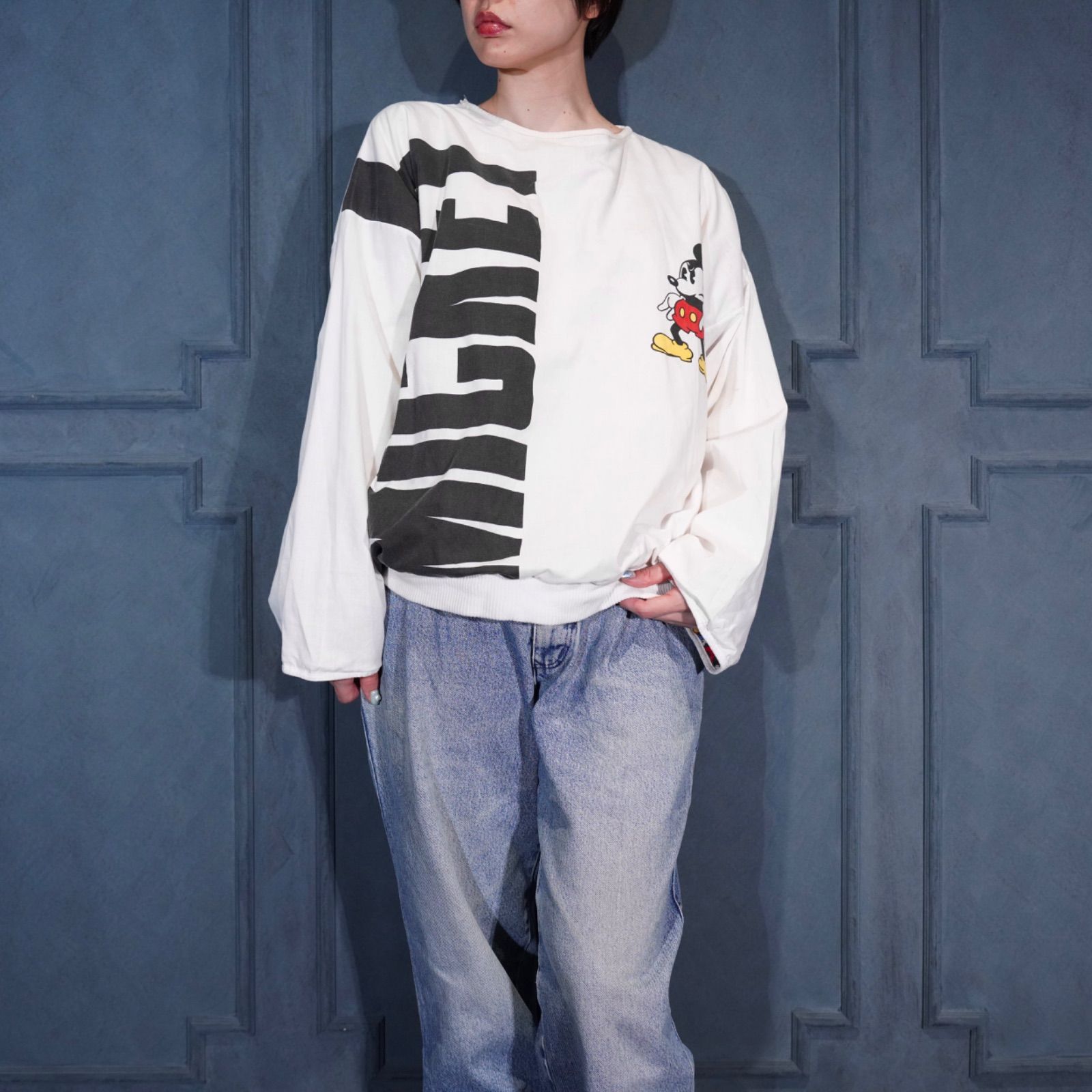 80 s USA VINTAGE CHARACTER PRINT DESIGN REVERSIBLE PULL OVER|80年代アメリカ古着キャラクタープリントデザインリバーシブルプルオーバー