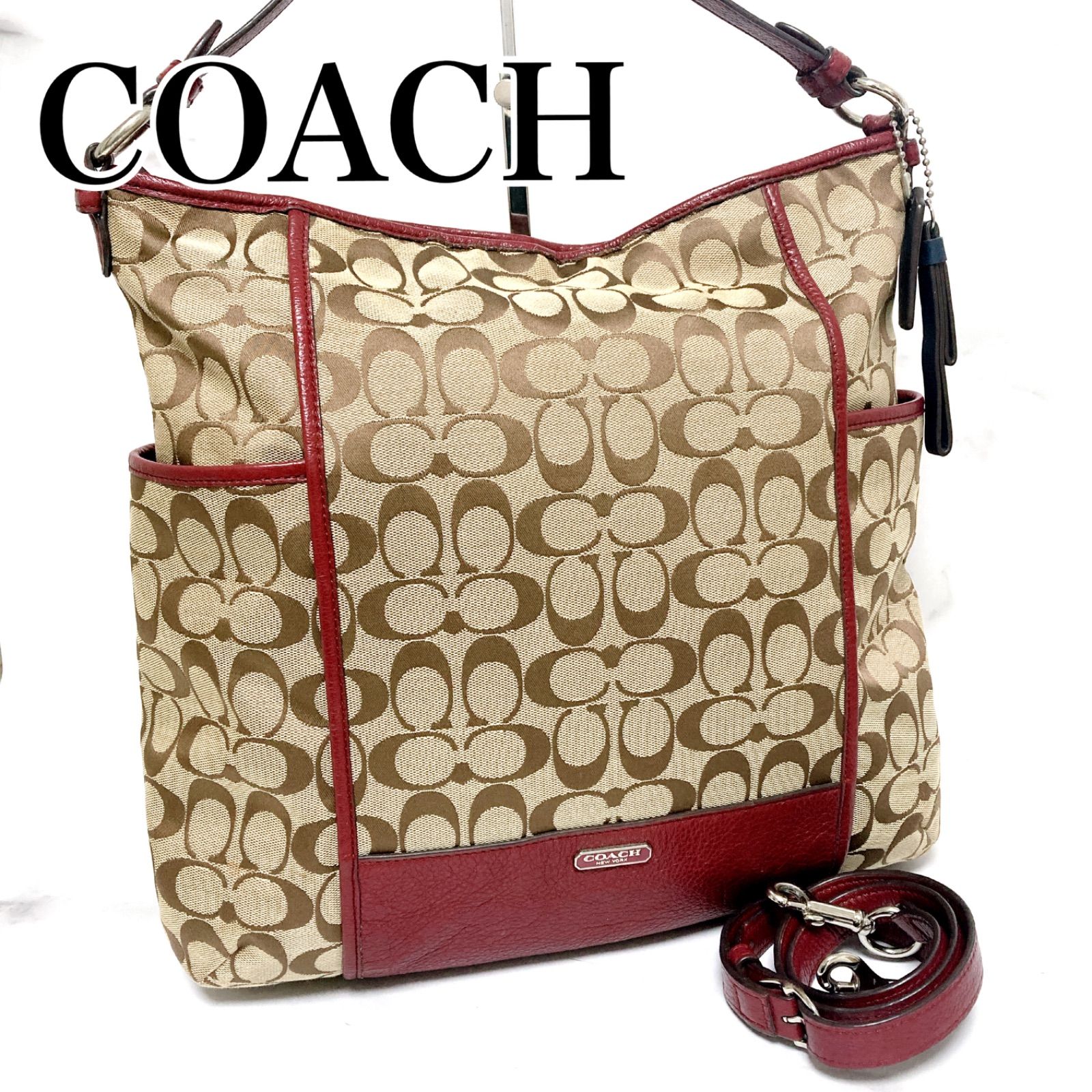 ⭐︎ COACH コーチ バッグ ハンドバッグ ショルダー 肩掛け 赤 レッド