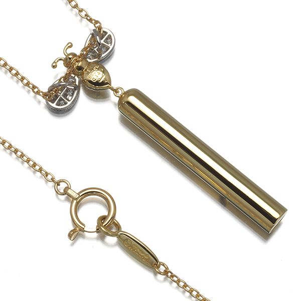 ギメル ネックレス ダイヤ ダイヤモンド 0.145ct ホイッスル 蜂