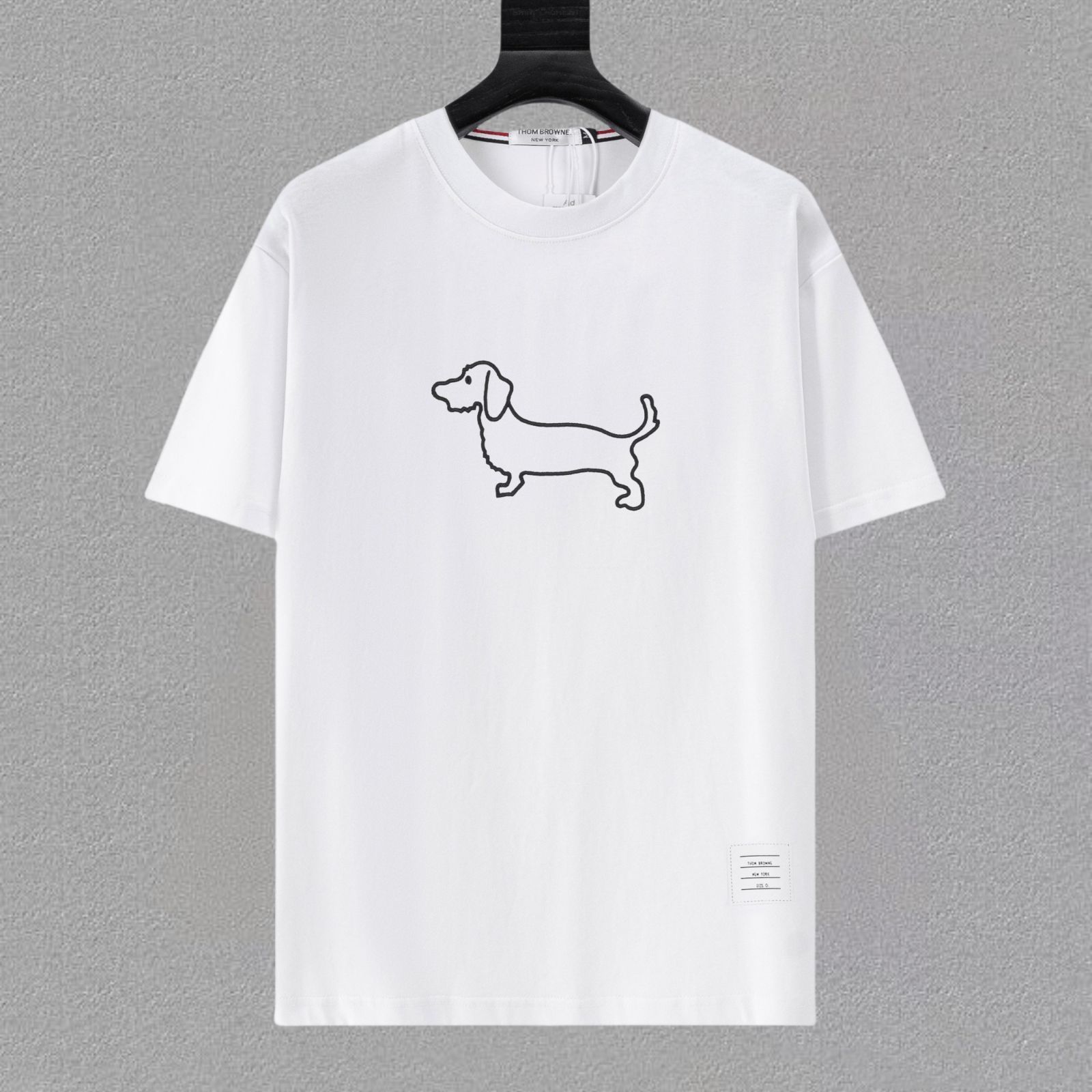 THOM BROWNE 23SS アンカー刺繍 Tシャツ Thom Browne Lightweight Striped Cuff Cotton T-Shirt, Brand