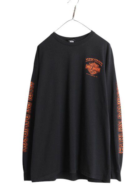 お得なクーポン配布中!】 ハーレー ダビットソン 4面 プリント 長袖 T  