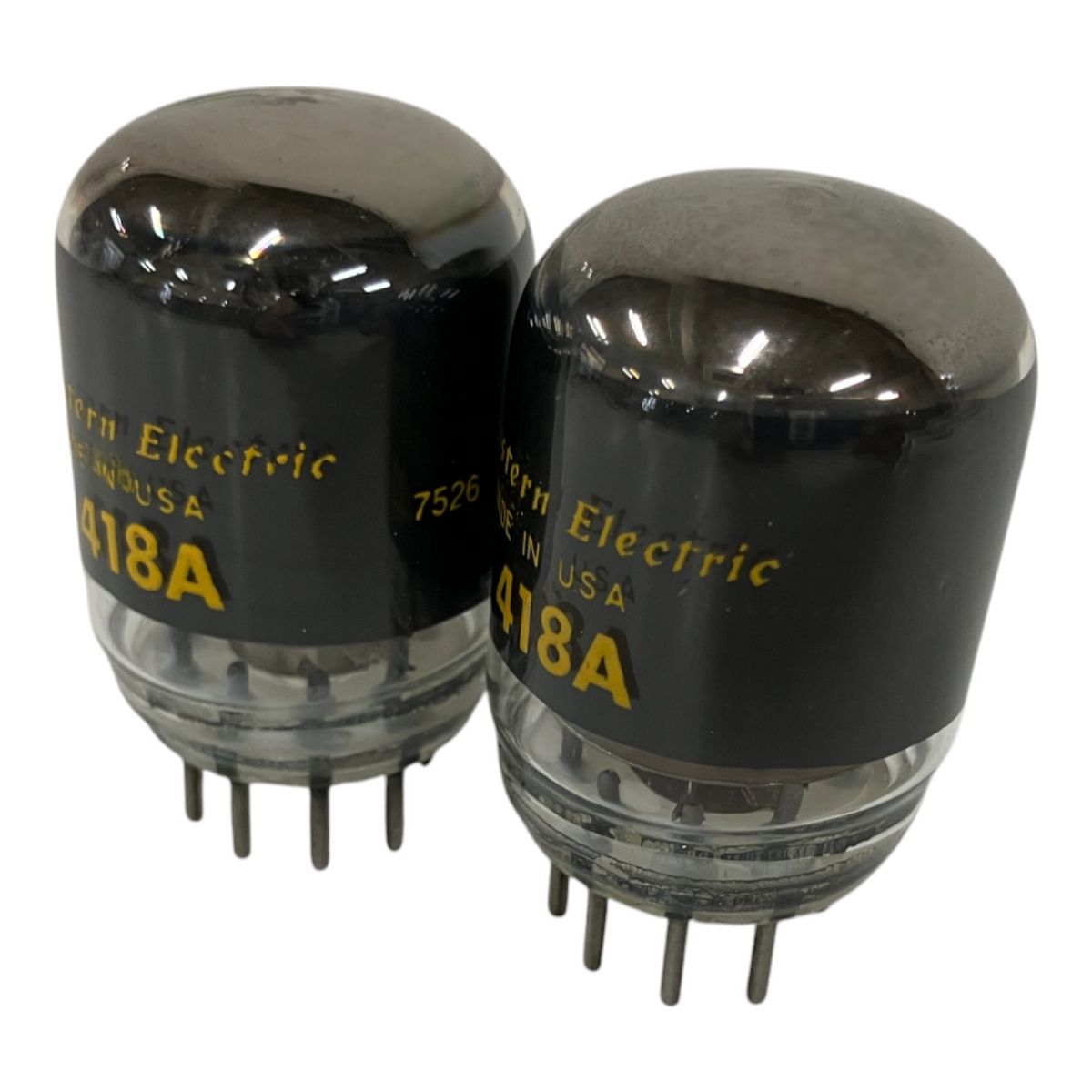 Western Electric 418A 真空管 ウエスタンエレクトリック 2本セット オーディオ 音響機器 ジャンク B10068933