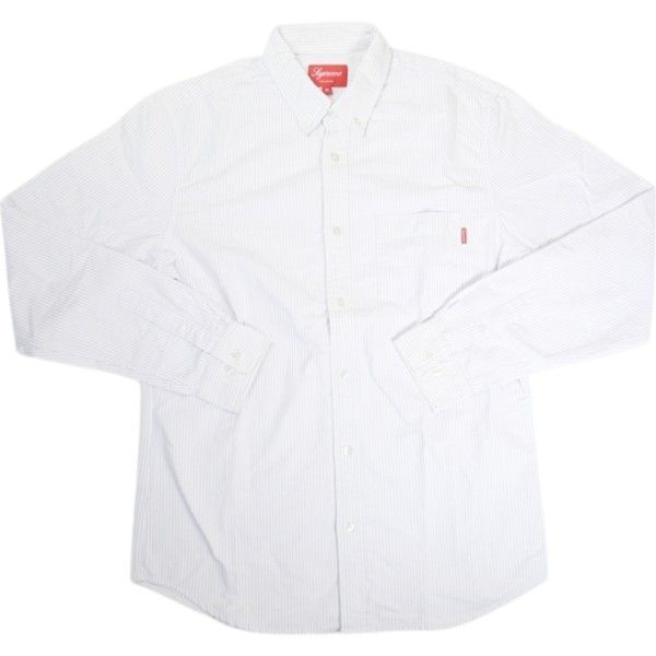 Size M SUPREME シュプリーム Oxford BD L|S Shirt 長袖シャツ 白紫 -非常に良い 20819117