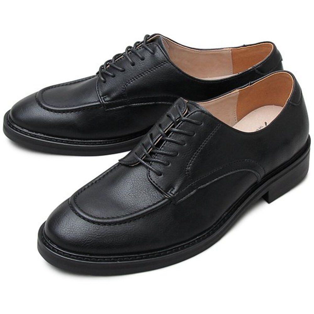 BLACK-A  S(25-25.5cm)  glabella Split Leather U-tip Shoes グラベラ 靴 glabella GLBT-173 ビジネスシューズ ドレスシューズ カジュアルシューズ 紳士靴 レザーシューズ 革靴