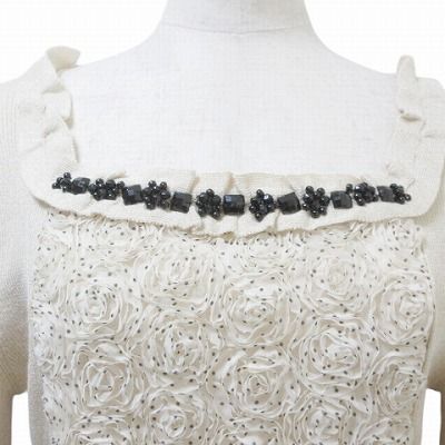 オースチン リード Austin Reed リブニット 薄手 ビジュー