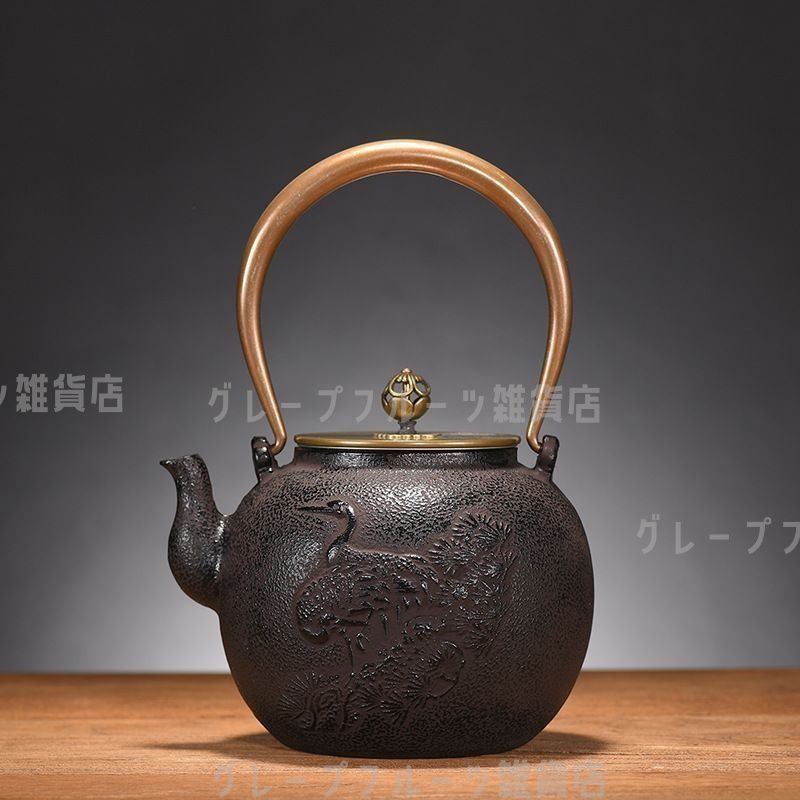 新品・未使用】老鉄瓶 壺 鉄やかん 1300ml 道具 職人手作り 鉄