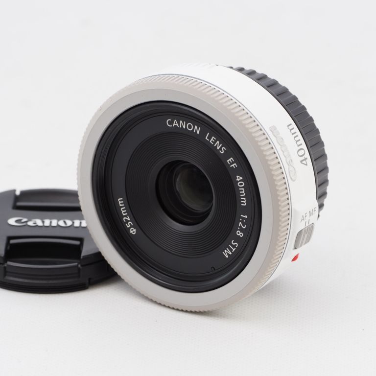 Canon キヤノン EF 40mm F2.8 STM ホワイト 単焦点レンズ - メルカリ