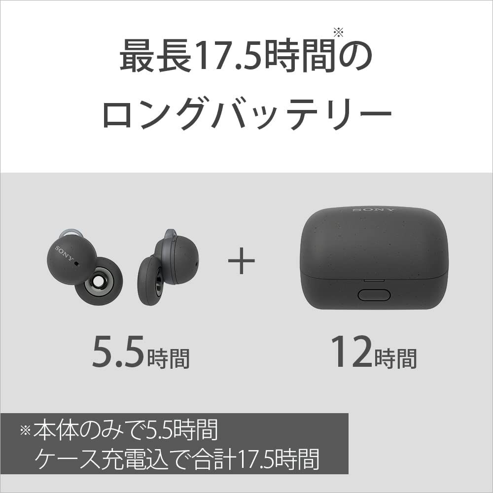 |マイク通話性能|12mmドライバ|連続5.5時間再生|10分充電90分再生|IPX4防滴性能|操作性|Soun グレー