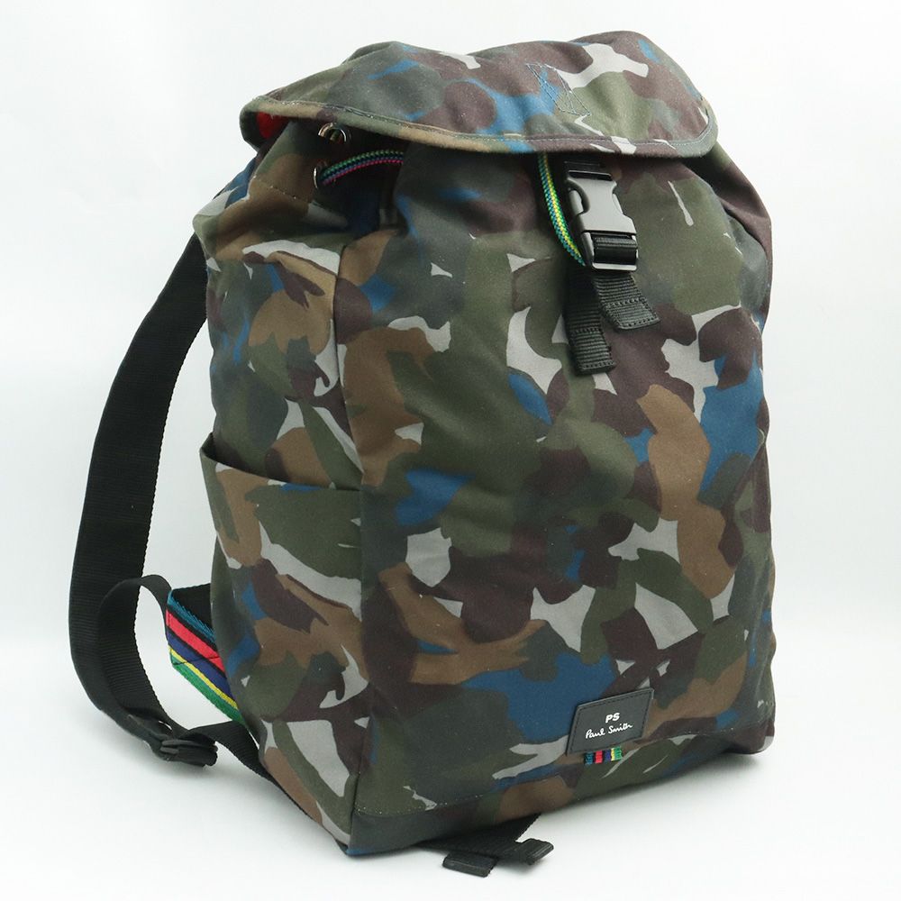PAUL SMITH カモフラ柄バックパック カーキ