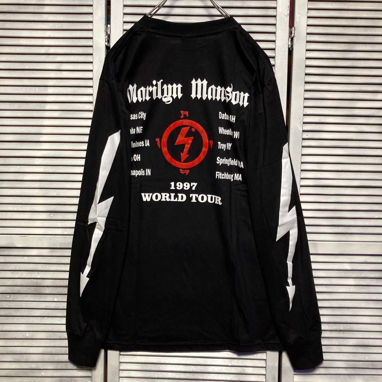 AZBS バンド Tシャツ 長袖 ロンT 古着 マリリンマンソン MANSON Marilyn Manson マリリンマンソン ロンTEE 長袖Tシャツ バンドT