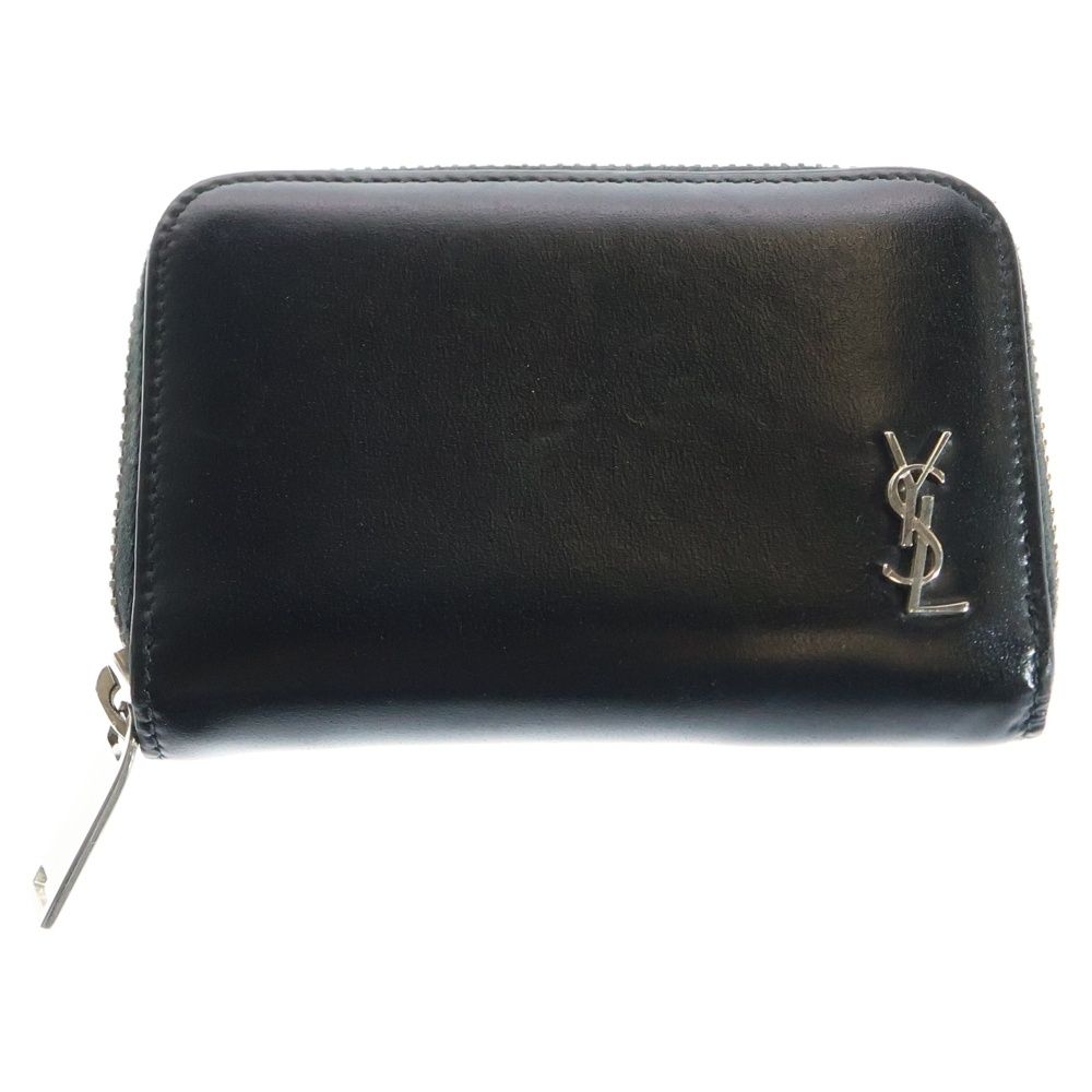SAINT LAURENT PARIS サンローランパリ タイニー モノグラム コインケース ブラック レザー カサンドラプレート 607765