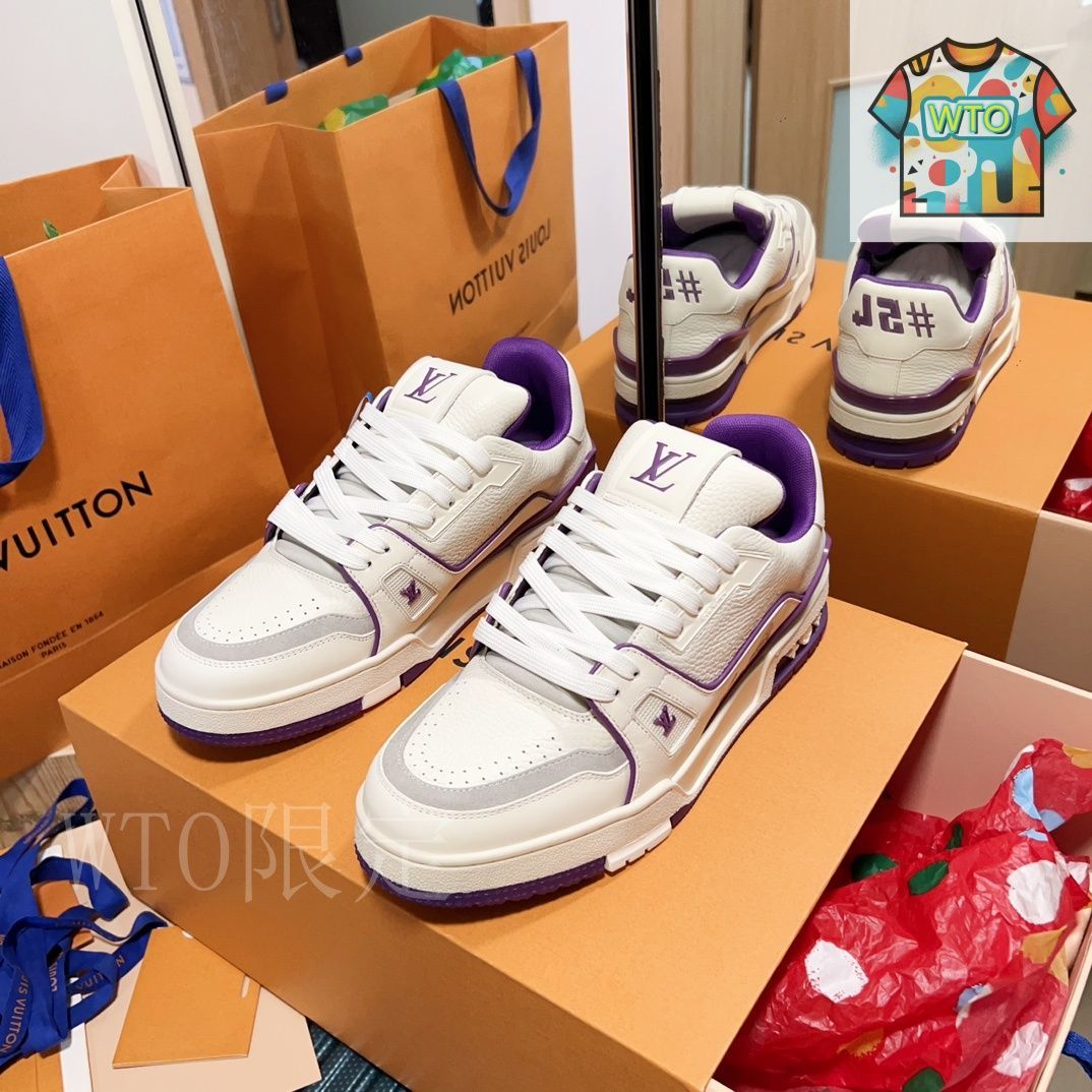 【お揃いコーデに】LOUIS VUITTON★Trainer スニーカー カップルでお揃いも♪】ルイヴィトン トレイナー スニーカー