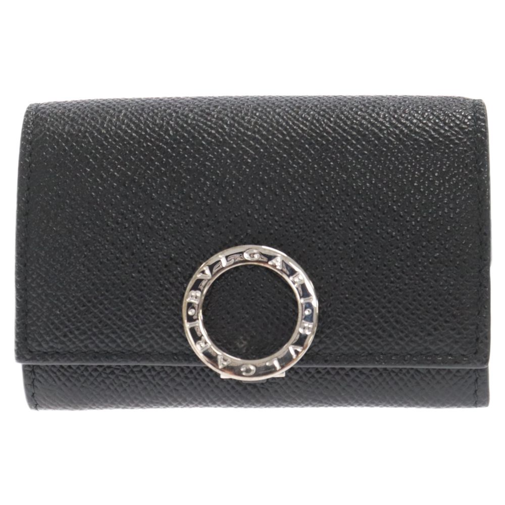 ブルガリ　ケース　ロゴリング　ブラック　グレインレザー　小銭入れ ブルガリ コインケース ロゴリング ブラック グレインレザー 小銭入れ