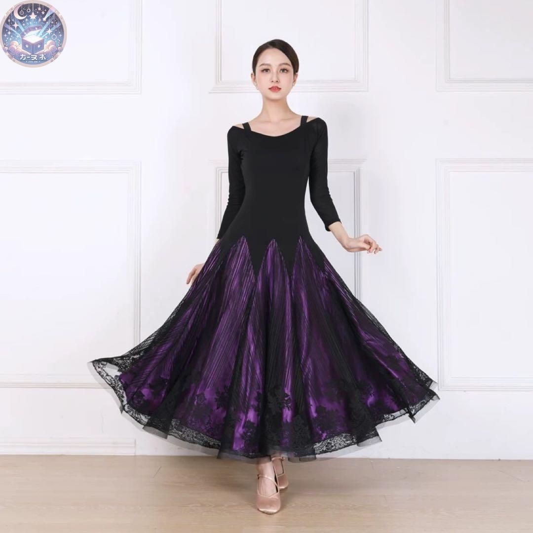 ♥ 華やか刺繍ワンピース◆練習からダンスパーティー 発表会まで使える