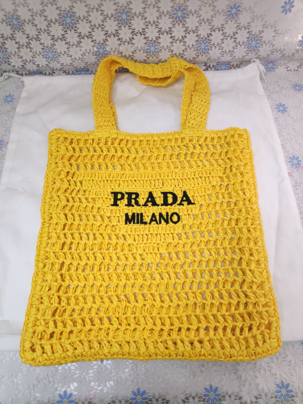 大人気✨PRADA/プラダ ハンドバッグ ラフィア トートバッグ