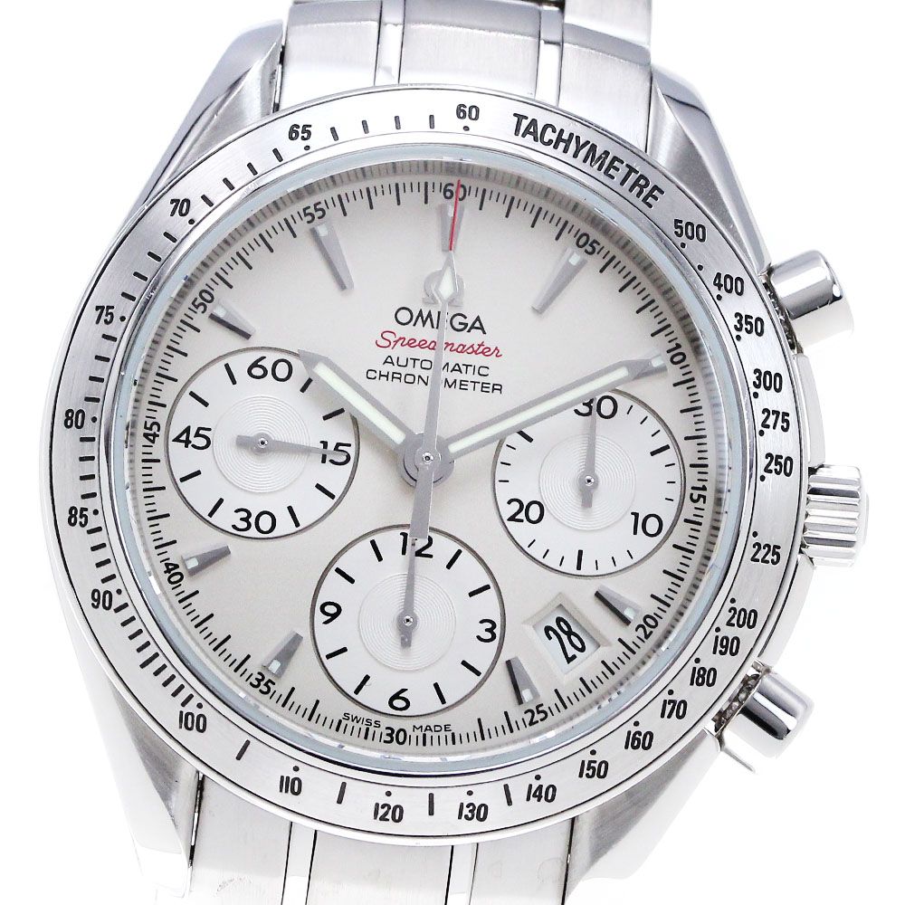 オメガ OMEGA 323.10.40.40.02.001 スピードマスター デイト クロノグラフ 自動巻き メンズ良品_862824