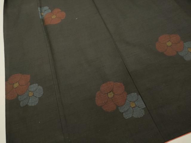 平和屋着物○塩沢紬 130亀甲 総詰め 舞花文 正絹 逸品 DAAS2501tw