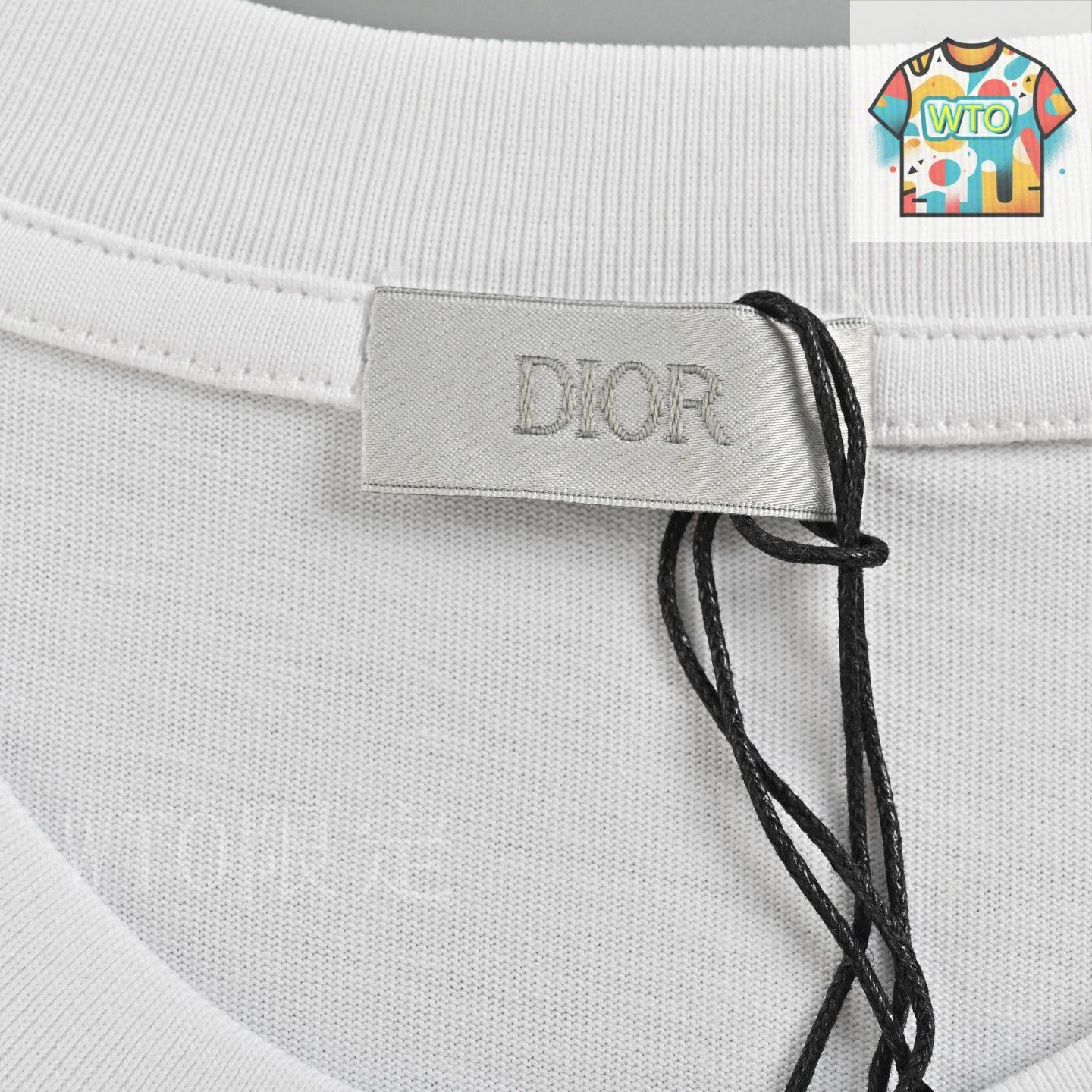 dior tシャツ Dior Logo Embroidered T-shirt in White Cotton ref.709677