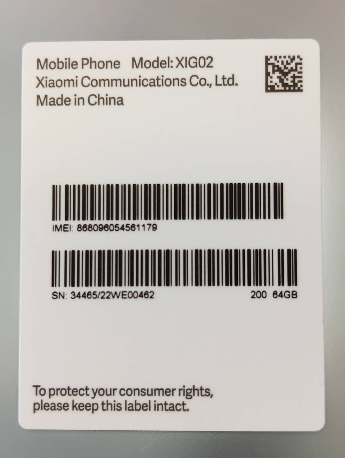 中古品】 【通電確認済み】 XiaomiシャオミRedmi Note10 JE 64GB