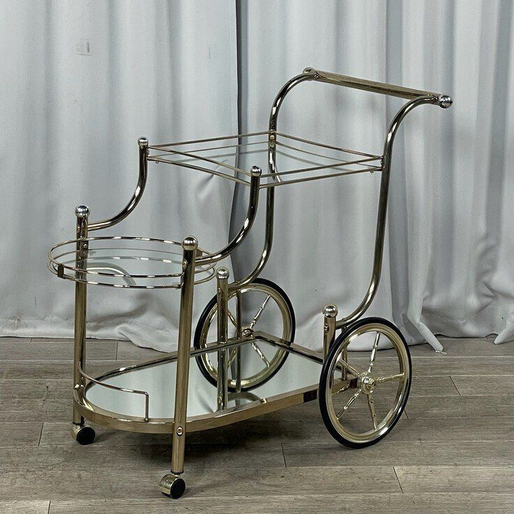 ヴィンテージ 木製バーカウンターワゴン トローリー サービスワゴン