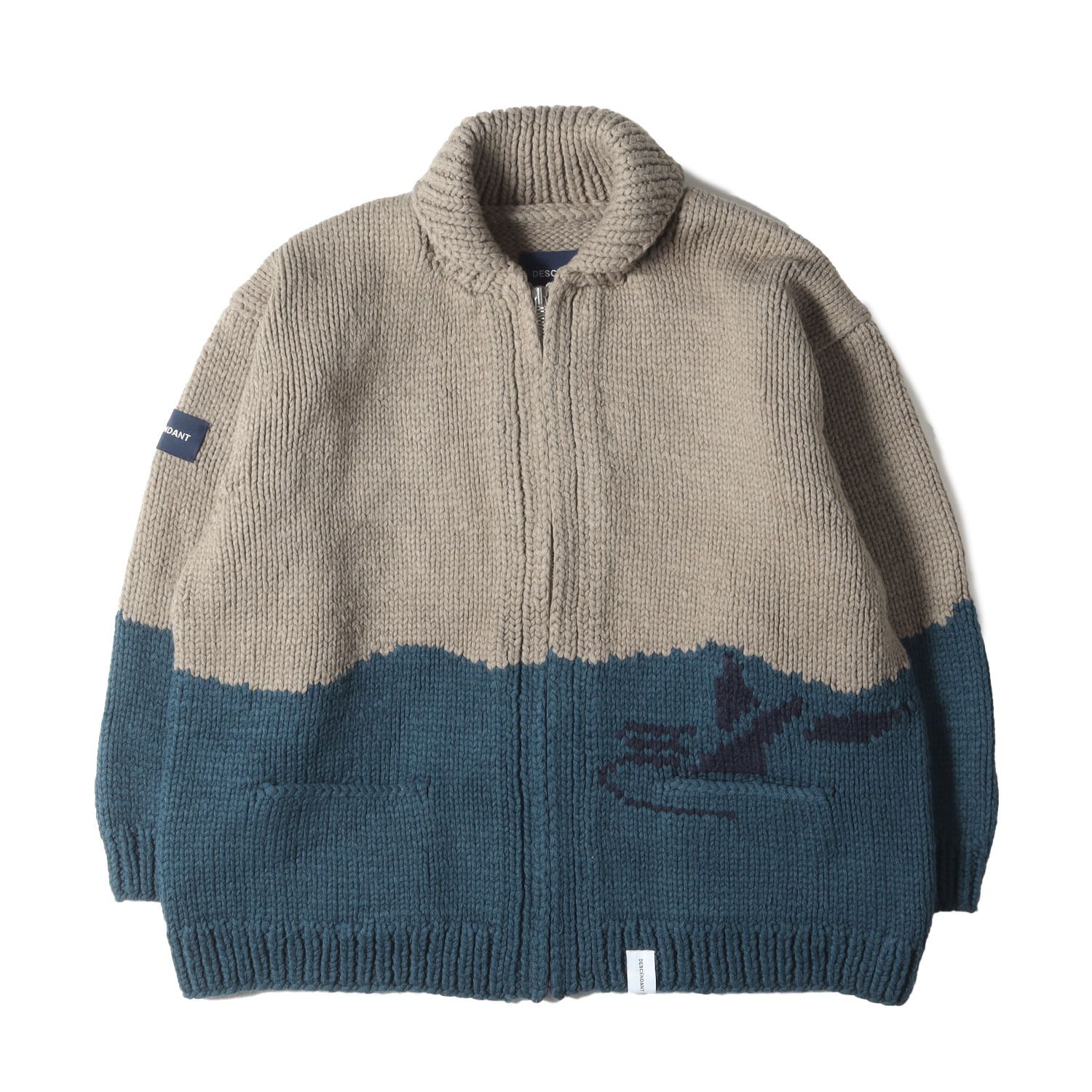 美品 DESCENDANT ディセンダント ニット サイズ:3 22AW スパイホップ 