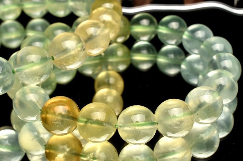 瑞々しい プレナイト(葡萄石)　12mm　グラデーション ブレスレット 1個売り  パワーストーン 天然石 _BG5481-12