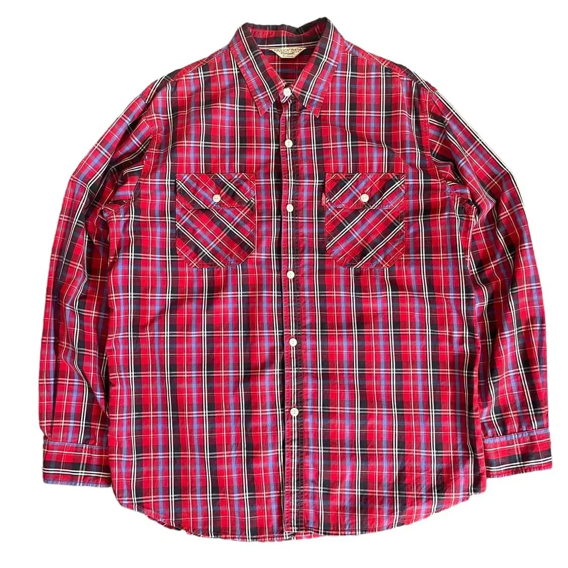 LEVI'S(リーバイス) 赤タブ レッドブルー チェック 長袖 シャツ