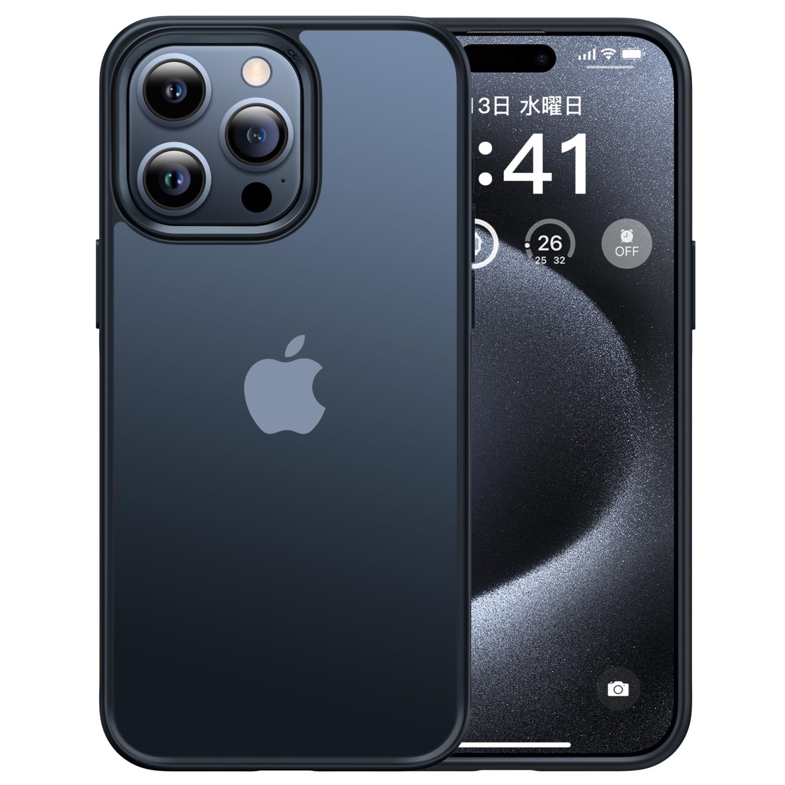 【新着商品】ワイヤレス充電対応 カバー アイフォン 耐久性 黄変防止 15 15 SGS認証 プロ ストラップホール付き マット仕上げ 用 用 米軍MIL規格 指紋防止 6.1 滑り止め 耐衝撃 インチ ケース Pro 