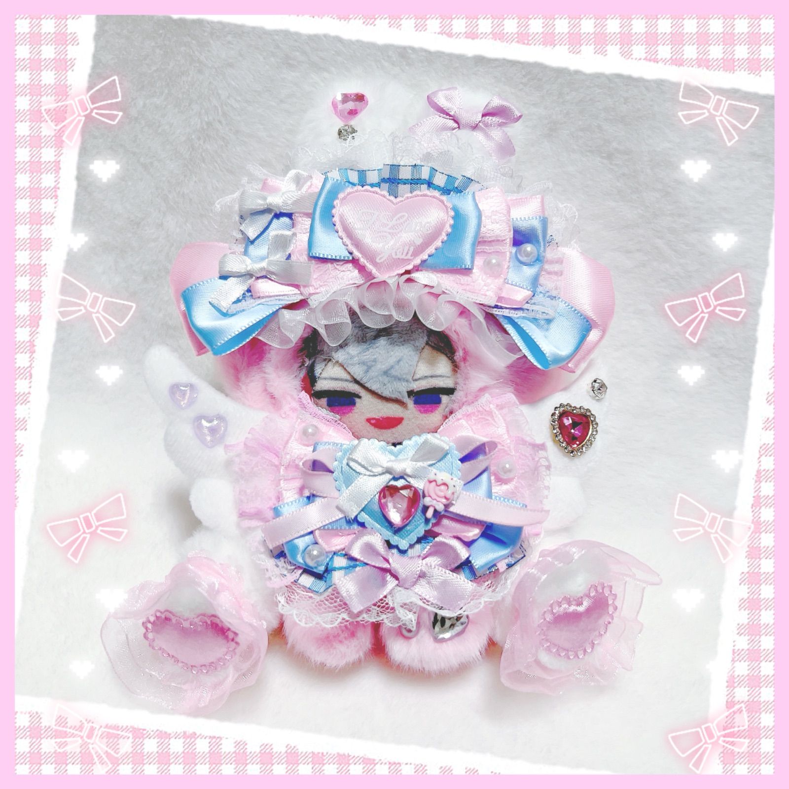 ぬい服 着ぐるみ おすわり にじぱぺっと ミルクうさぎ おすわりぬい服