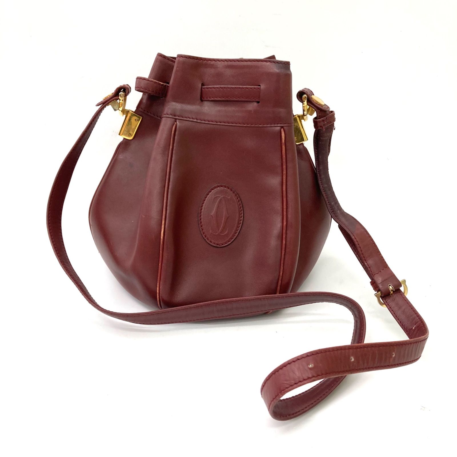 Cartier】カルティエ マストライン ショルダーバッグ 巾着バッグ Cartier】カルティエ マストライン ショルダーバッグ 巾着バッグ