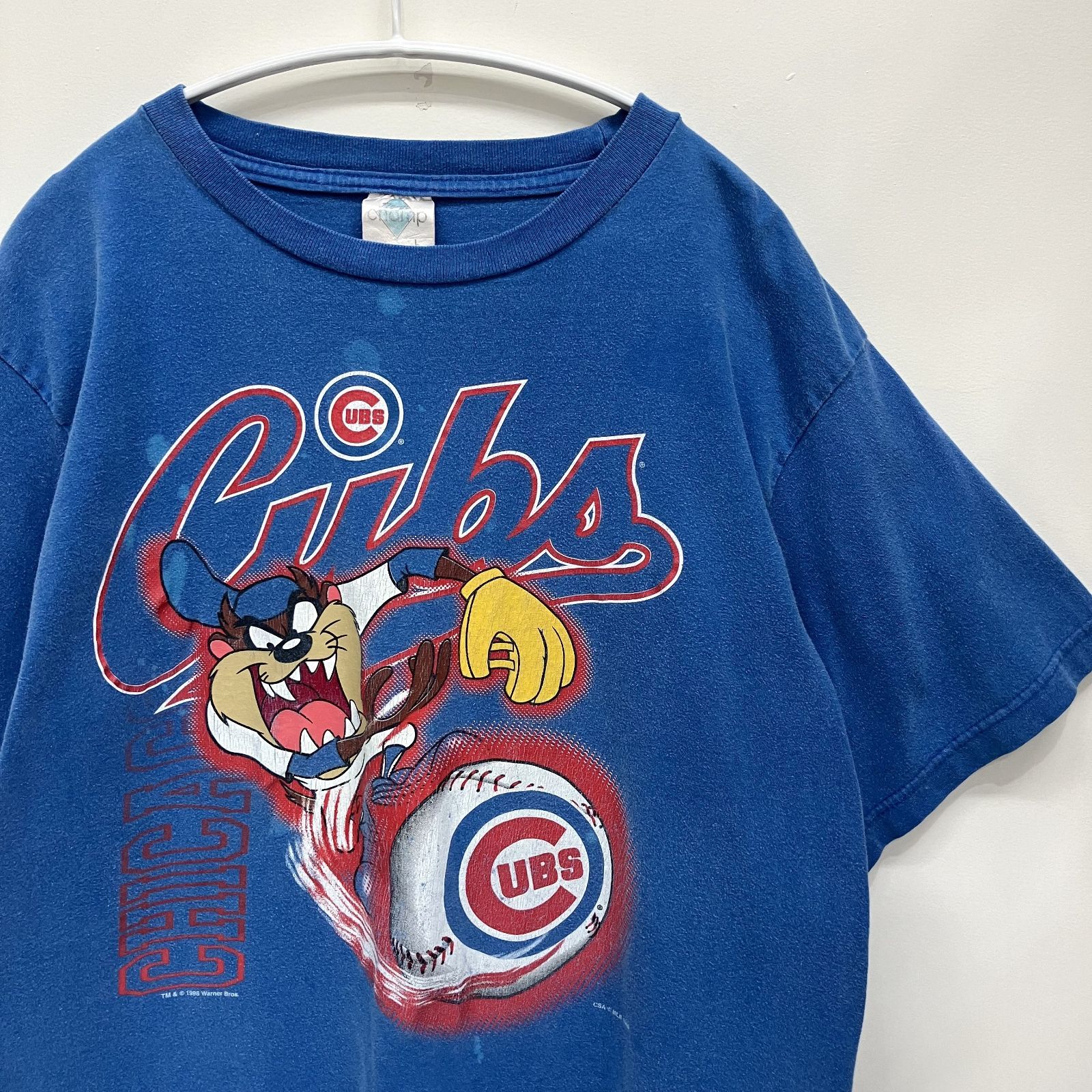 90s～00s Chicago Cubs  シカゴ・カブス ワーナーブラザーズ タズマニアンデビル 古着Tシャツ Champ Lサイズ エルサルバドル製