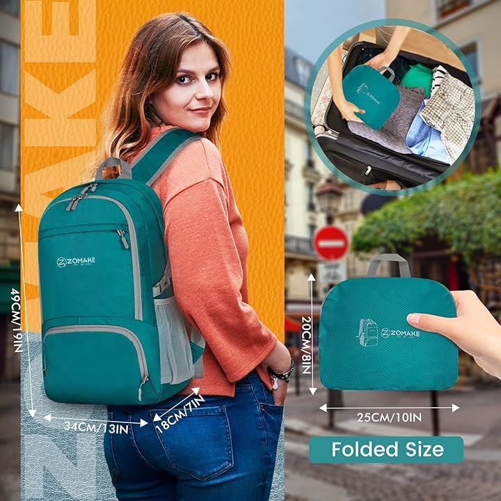 [ZOMAKE] 軽量リュック バックパック 30L ハイキングデイパック 小型旅行バックパック 折りたたみ式 リュック バッグ 防水 大容量 キャンプアウトドア並行輸入 ZOMAKE 軽量リュック バックパック 30L ハイキングデイパック 小型旅行