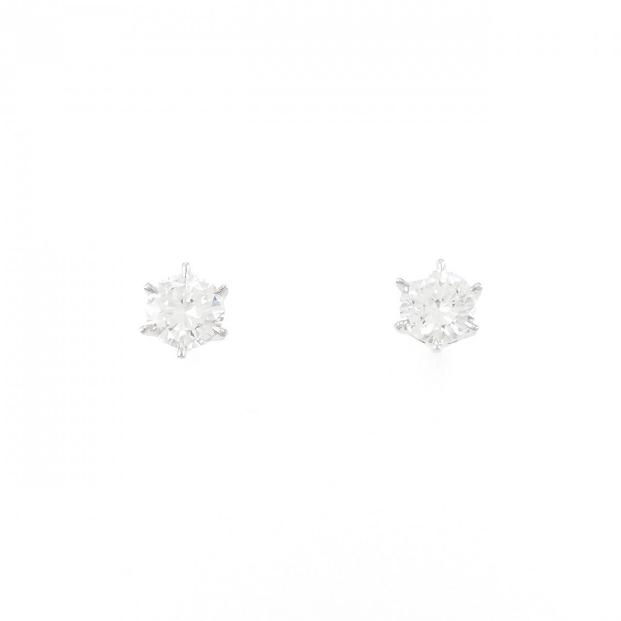 PT900 ダイヤモンド ピアス 0.336CT 0.335CT F VS2 VG