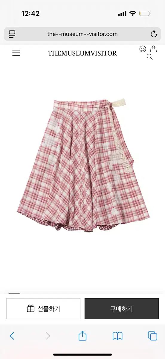 [THE MUSEUM VISITOR]★韓国人気★CHECK BUBBLE WRAP SKIRT THE MUSEUM VISITOR | 더뮤지엄비지터 The Museum Visitor CHECK
