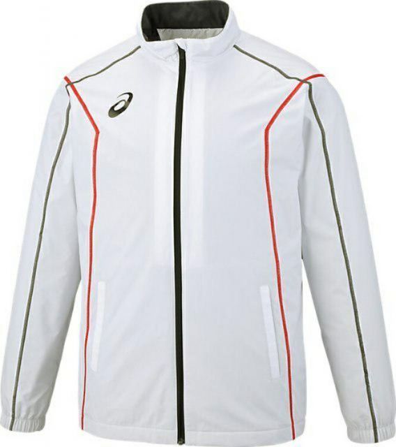 asics アシックス 43 WIND BREAKER JKT(B-ST) Bホワイト L 2031A240 100 | スポーツ メンズ L ホワイト 白ウェア アウター ブレーカージャケット トリコット 保温性 再帰反射付き 背ベンチレーション付き ポ