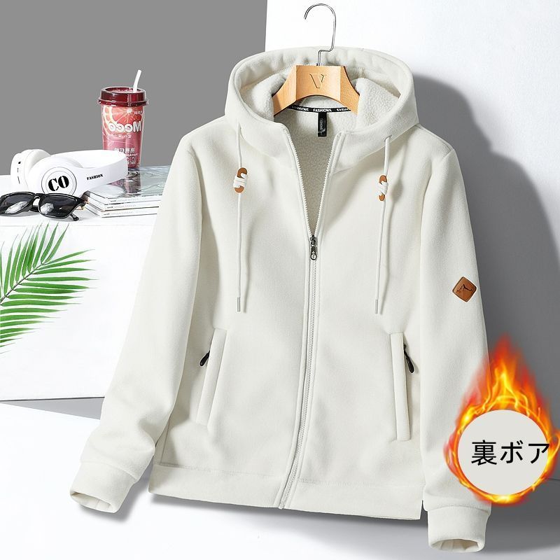 新品パーカー ジャケット メンズ レディース フリースジャケット 裏ボア 無地 ジップパーカー厚手 男女兼用 お洒落 アウター 秋服 冬服 カジュアル ファッションqcwry02 パーカー ジャケット メンズ レディース フリースジャケット 裏ボア