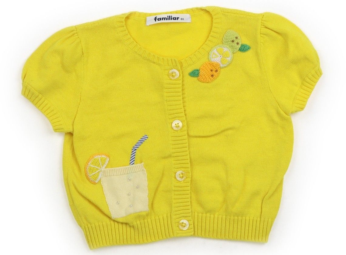 新品 familiar ファミリア カーディガン 80サイズ グレー ニット