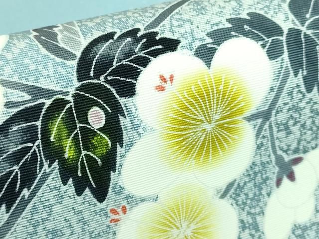 平和屋着物□極上 人間国宝・羽田登喜男 塩瀬 九寸名古屋帯 梅花