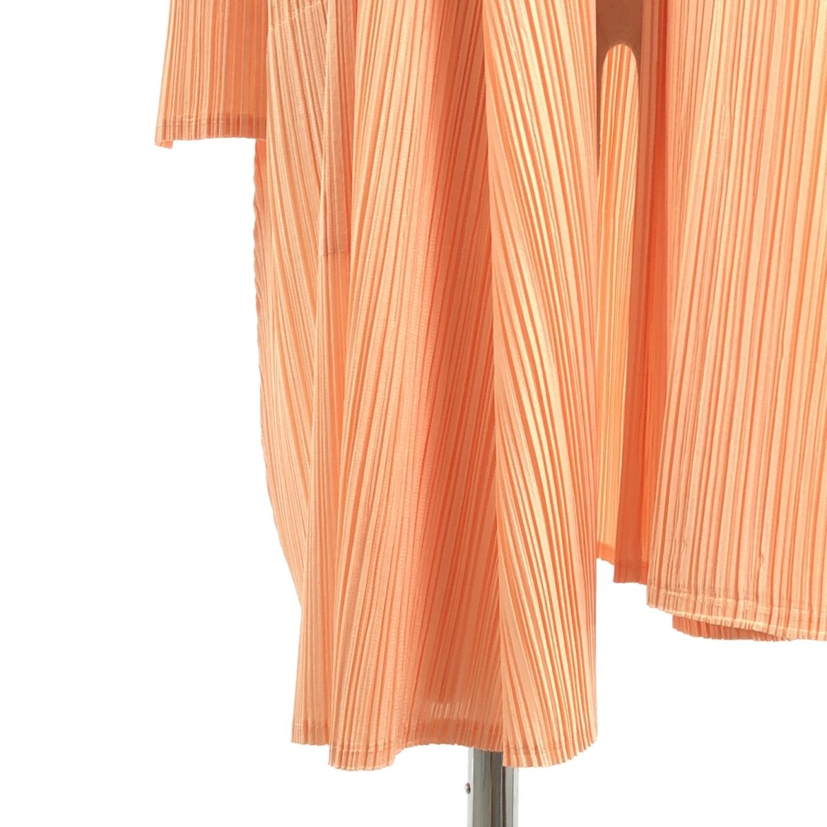 PLEATS PLEASE!　オレンジカーディガン サイズ3　イッセイミヤケ PLEATS PLEASE ISSEY MIYAKE◇プリーツプリーズイッセイミヤケ