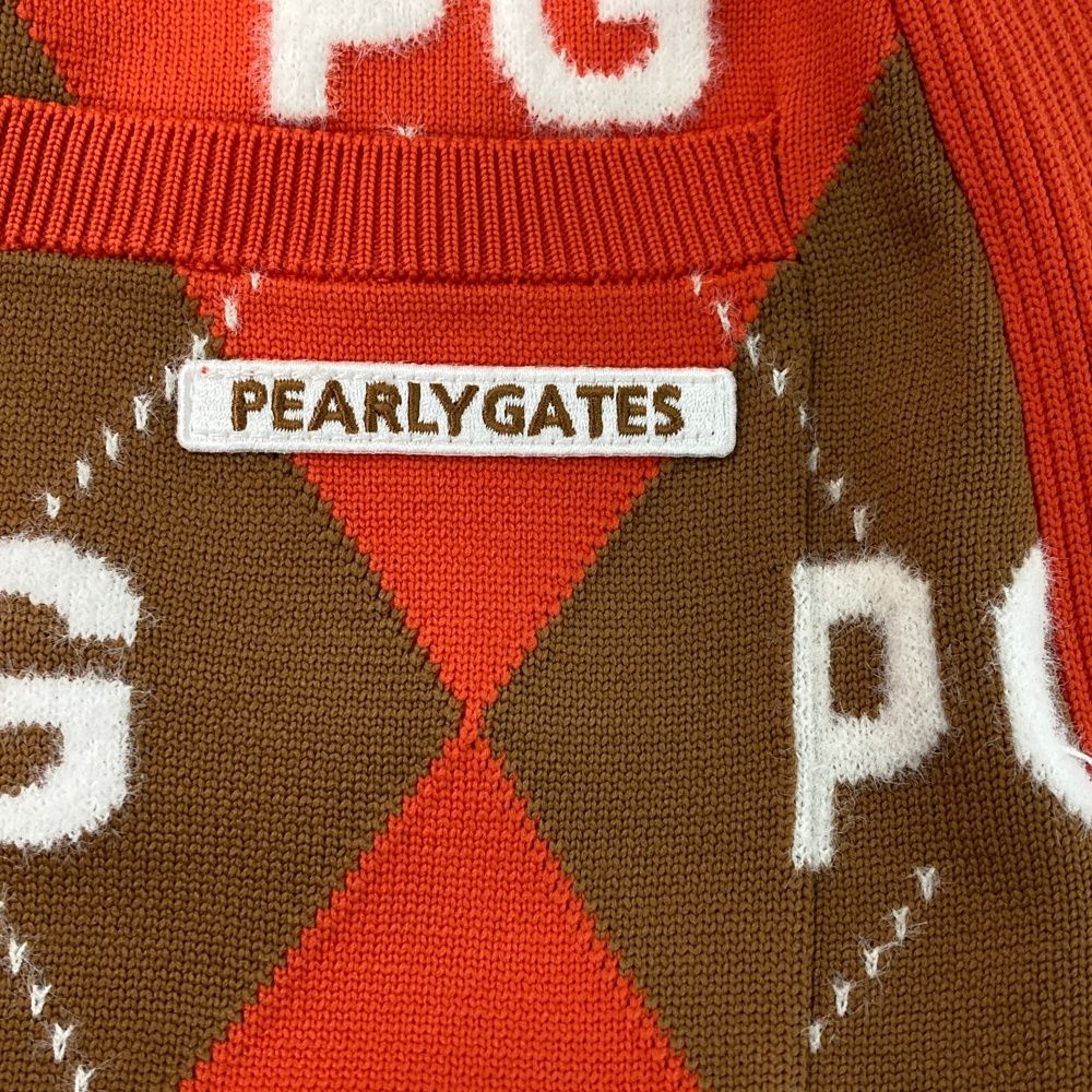 送料無料も! サイズ 1 PEARLY GATES パーリーゲイツ 055-1234914 ニットスカート アーガイル柄 オレンジ系 240101532657 ゴルフウェア レディース ストスト 即発送