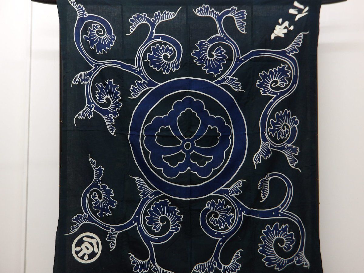 P34625 筒描き 木綿 4巾 大風呂敷 古布古裂 c - メルカリ