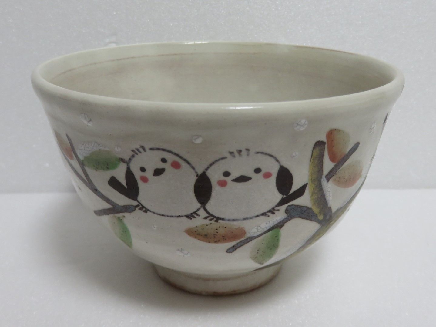 茶碗 粉引 シマエナガ 清和窯  新品 茶道具 25b05b8c686760817f70e0847ce4de