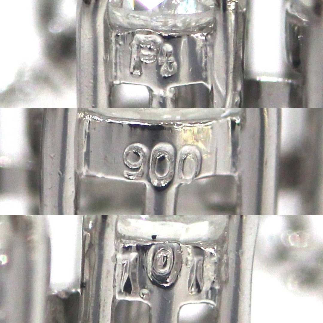 Pt900 ペンダントトップ ダイヤ3石 1.01ct刻印 / Pt850 喜平ネックレス