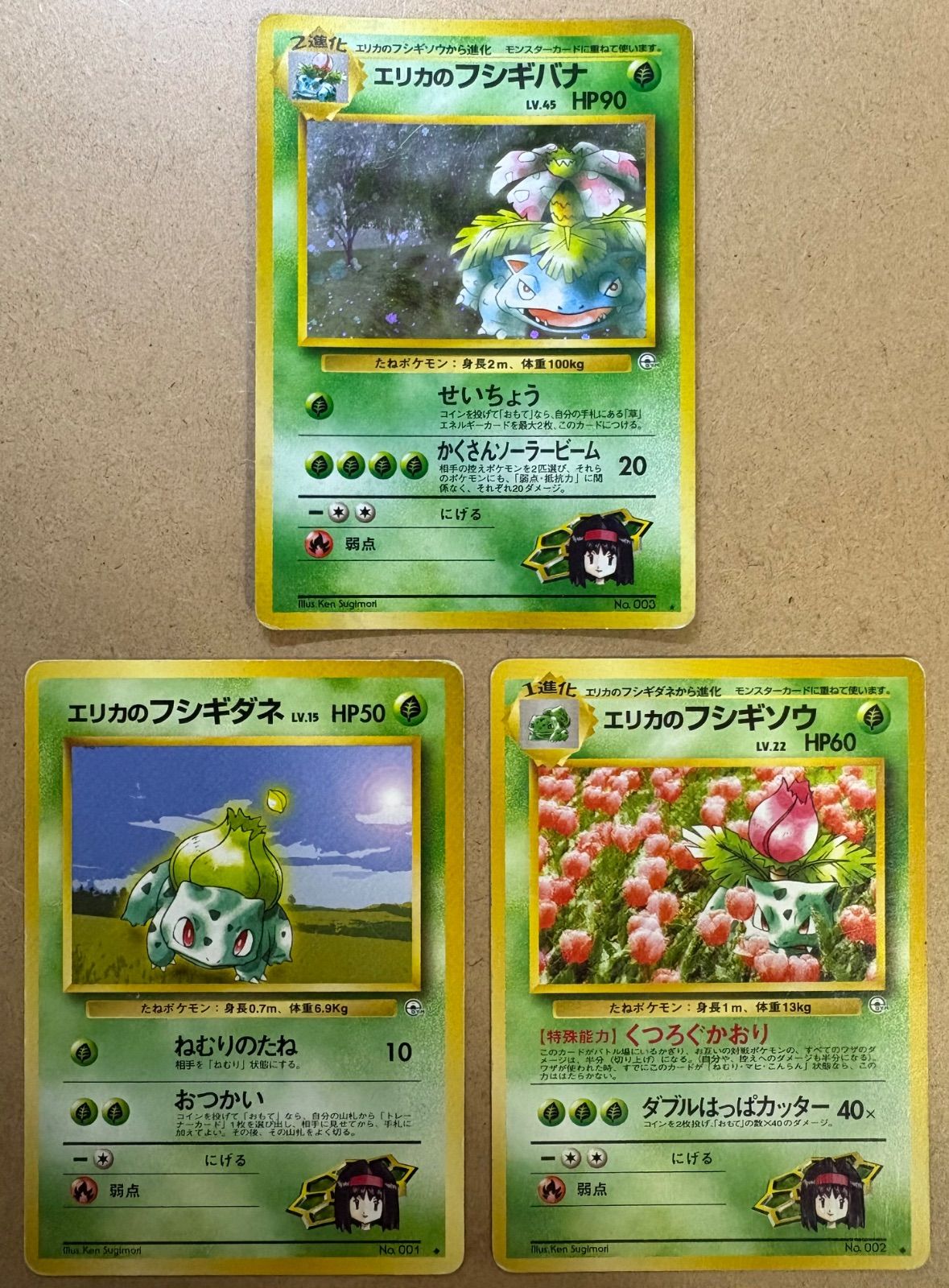 エリカのフシギバナ/エリカのフシギソウ/エリカのフシギダネ ポケモンカード旧裏 エリカのフシギバナ＆エリカのフシギソウ＆エリカのフシギダネ